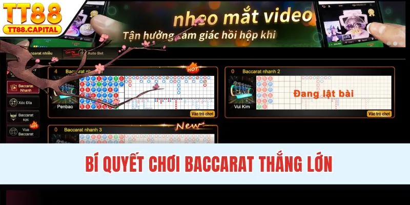 Bí quyết chơi baccarat